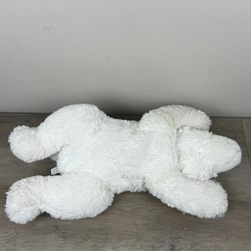 Pier 1 Imports White Polar Bear Plush Stuffed Animal Floppy Laying 20